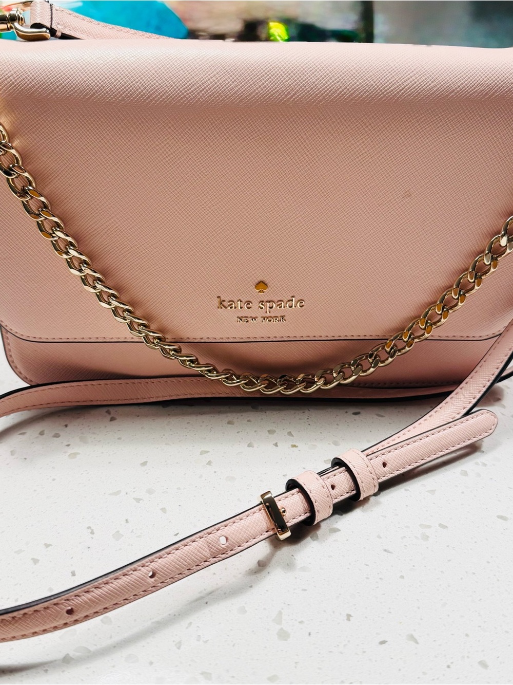 Madison Textured Patent Leather Willow Medium Convertible Crossbody Tutu Pink